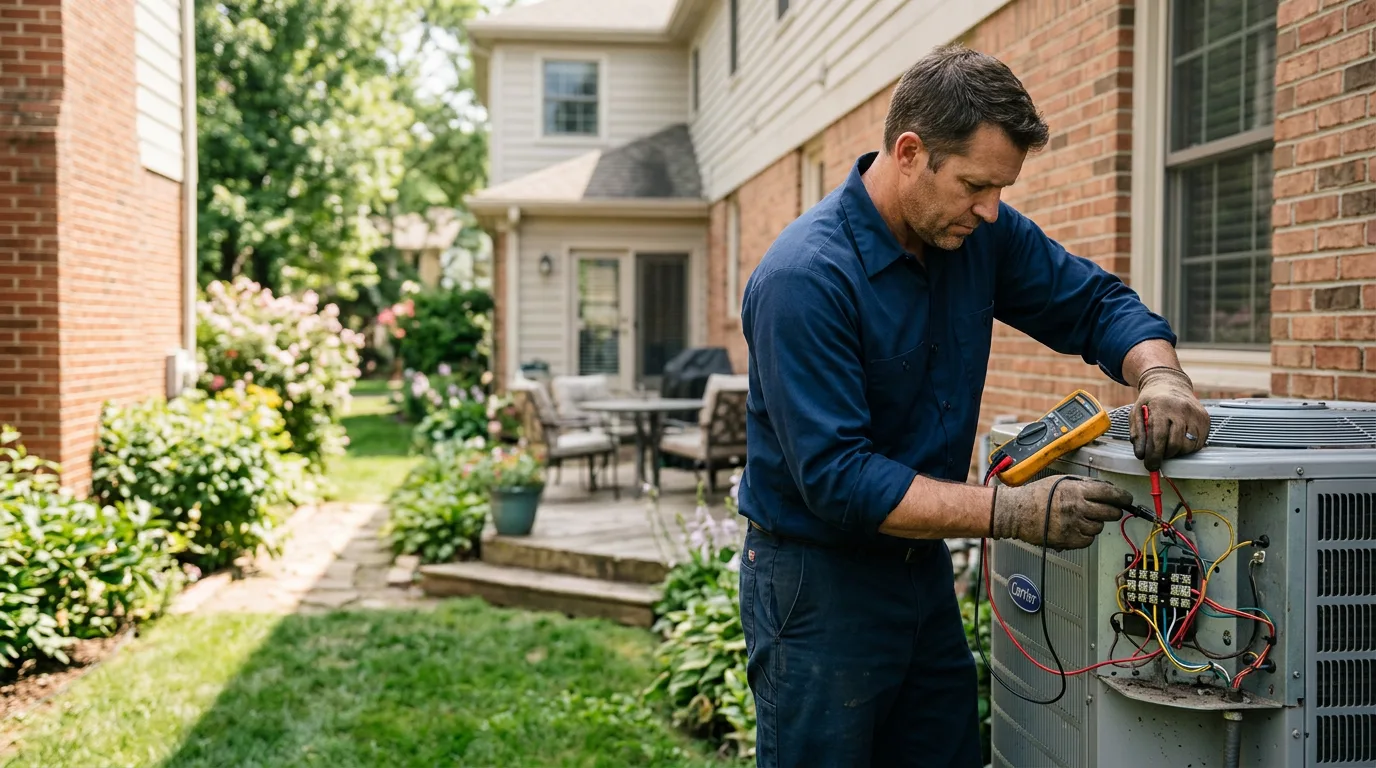 HVAC technician working near Evergreen, NC